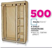 Mainstays 4 Shelf Wardrobe WD5008