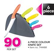 6 Piece Colour Knife Set-Per Set