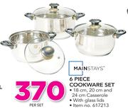 Mainstays 6 Piece Cookware Set-Per Set