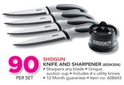 Shogun Knife And Sharpener 80SKS04-Per Set
