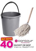 Contour Houseware Bucket And Mop-For Both