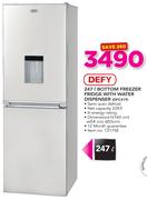 Defy 247Ltr Bottom Freezer Fridge With Water Dispenser DFC419