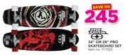 34" Or 28" Pro Skateboard Set