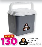 Pride 25Ltr Silver Cooler Box