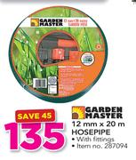 Garden Master 12mmx20m Hosepipe With Fittings