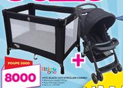 Little One Vito Black Cot/Stroller Combo
