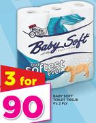 Baby Soft Toilet Tissue 9's 2 Ply-For 3