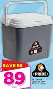 Pride 25Ltr Silver Cooler Box