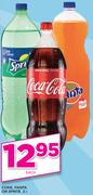 Coke, Fanta Or Sprite-2Ltr Each