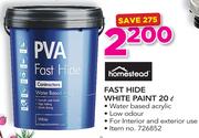 Homestead Fast Hide White Paint-20Ltr