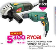 Ryobi Handiline Drill And Grinder Kit DG-2K-Per Set