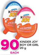Kinder Joy Boy Or Girl-20g Each