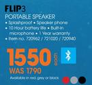 JBL Flip 3 Portable Speaker-Each