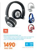 JBL On Ear Headphones E40-Each