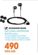 Sennheiser Ear Canal Headphone Black CX300 II
