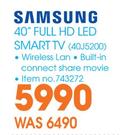 Samsung 40" FHD LED Smart TV 40J5200