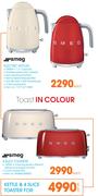 Smeg Electric Kettles+ 4 Slice Toasters-Each