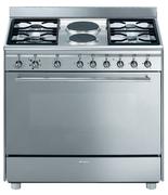 Smeg 90Cm Gas/Electric Cooker SSA92MFX9