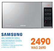 Samsung 40Ltr Mirror Grill Microwave Oven MG402MADXBB F