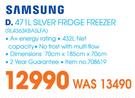 Samsung 471Ltr Silver Fridge Freezer RL4363KBASLFA