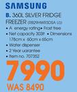 Samsung 360Ltr Silver Fridge Freezer RB29HWR3DSA U
