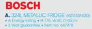 Bosch 324Ltr Metallic Fridge KSV33NI30