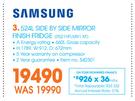 Samsung 524Ltr Side By Side Mirror Finish Fridge RS21HFLMR1 XF