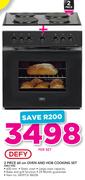Defy 2 Piece 60cm Oven And Hob Cooking Set DBO 458-Per Set