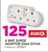 Ellies 4 Way Surge Adapator 2x6A 2x16A