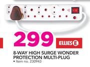 Ellies 8 Way High Surge Wonder Protection Multi Plug