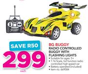 Bg Buggy Radio Controlled Buggy With Flashing Lights-Each