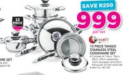 Tissolli 12 Piece Tango Stainless Steel Cookware Set