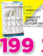 Mainstay Simplicity 24 Piece Cutlery Set