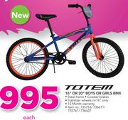Totem 16" Or 20" Boys Or Girls BMX