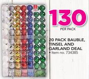 20 Pack Bauble, Tinsel And Garland Deal-Per Pack