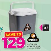 Pride 25Ltr Silver Cooler Box