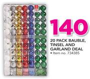 20 Pack Bauble Tinsel And Garland Deal