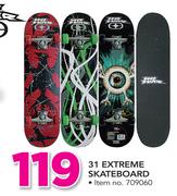 No Fear 31 Extreme Skateboard-Each