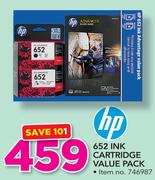 HP 652 Ink Cartridge Value Pack