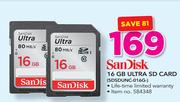 Sandisk 16GB Ultra SD Card SDSDUNC-016G