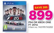 PS4 Or Xbox One F1 2016