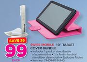 Swiss Mobile 10" Tablet Cover Bundle-Each