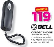 Bell Corded Phone Raibow S8200