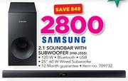 Samsung 2.1 Soundbar With Subwoofer HW-J355