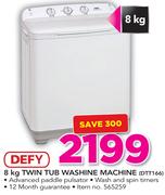 Defy 8Kg Twin Tub Washing Machine DTT166
