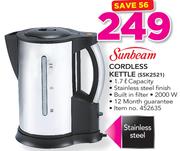 Sunbeam 1.7Ltr Cordless Kettle SSK2521