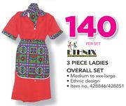 3 Piece Ladies Overall Set-Per Set