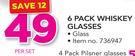 6 Pack Whiskey Glasses-Per Set
