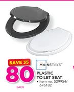 Mainstays Plastic Toilet Seat-Each