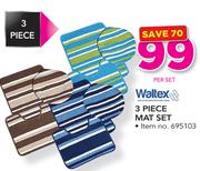Waltex 3 Piece Mat Set-Per Set